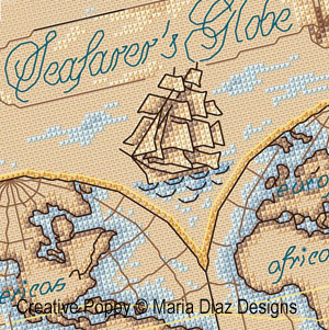 Maria Diaz : Seafarer's Globe (cross stitch pattern)