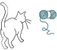 Cats - cross stitch pattern - by Monique Bonnin (zoom 1)