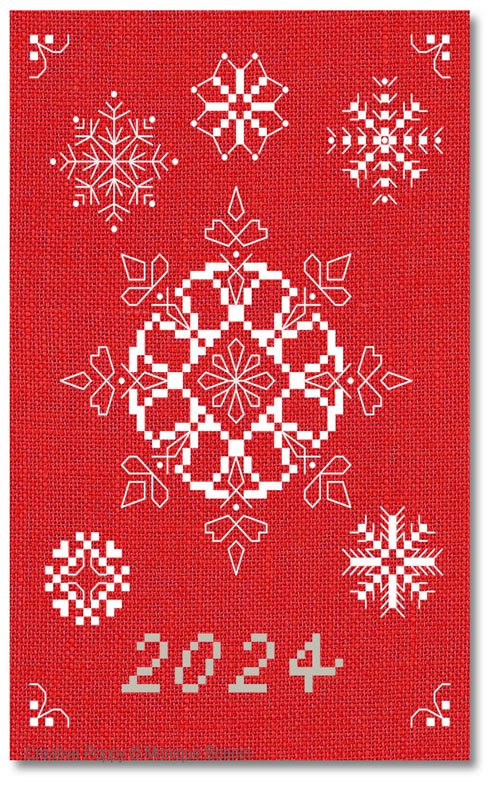 Monique Bonnin - Ice Crystal (Greeting Card to cross stitch)