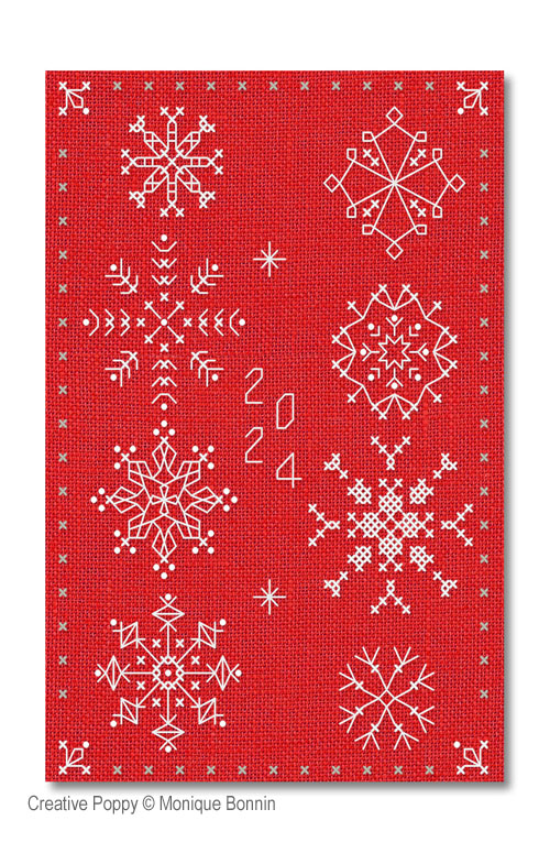 Monique Bonnin - Snowflake (Greeting Card to cross stitch)