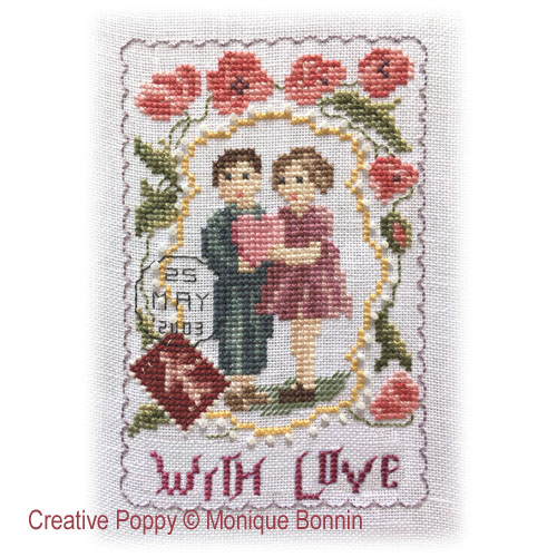 With all my Heart (With Love) cross stitch pattern by Monique Bonnin