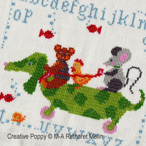 Off for a ride - cross stitch pattern - by Marie-Anne Réthoret-Mélin (zoom 1)