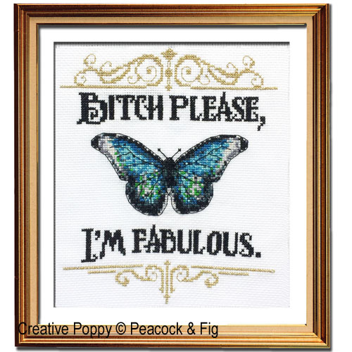 <b>I\'m Fabulous</b><br>cross stitch pattern<br>by <b>Peacock & Fig</b>