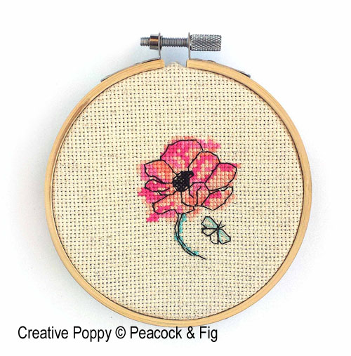 <b>Fleur et Papillon</b><br>cross stitch pattern<br>by <b>Peacock & Fig</b>