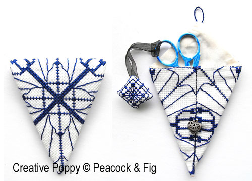 Peacock & Fig - Scissor Case (cross stitch chart)