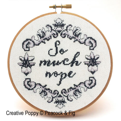 So Much Nope cross stitch pattern by Peacock & Fig