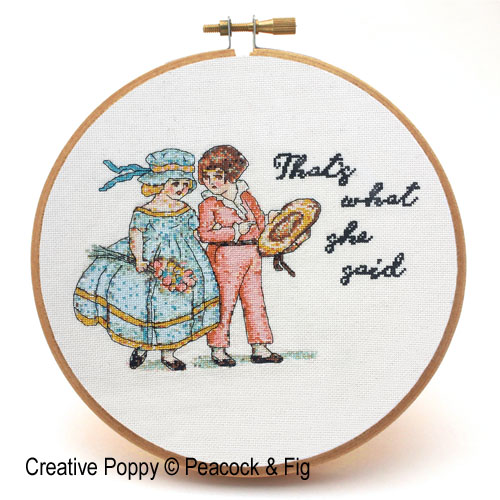 <b>That\'s What She Said</b><br>cross stitch pattern<br>by <b>Peacock & Fig</b>