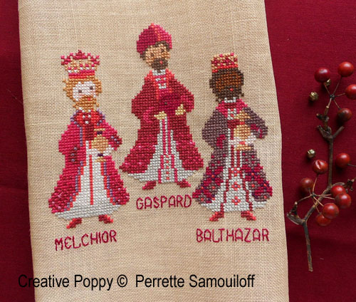 Three kings cross stitch pattern by Perrette Samouiloff