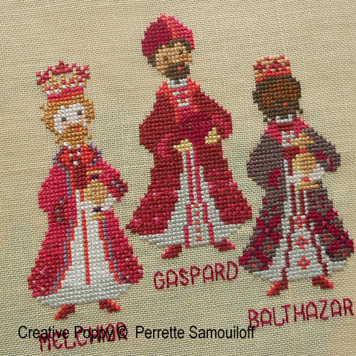 Three kings cross stitch pattern by Perrette Samouiloff, zoom 1