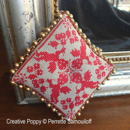 Baroque Christmas ornament cross stitch pattern by Perrette Samouiloff, zoom 1