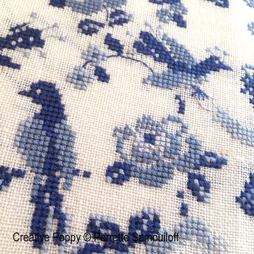 Blue Monochrome patterns to cross stitch