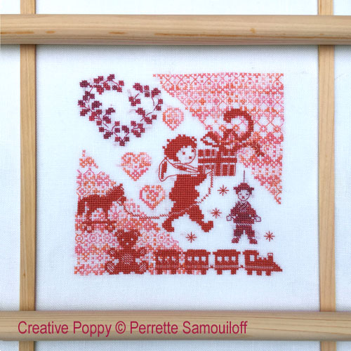 The Christmas Present cross stitch pattern by Perrette Samouiloff