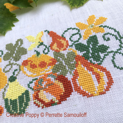 Cucurbit Harvest cross stitch pattern by Perrette Samouiloff