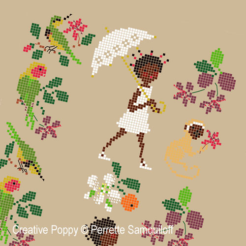 Perrette Samouiloff - Happy Childhood collection: Africa zoom 3 (cross stitch chart)