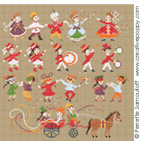 Happy Childhood Collection: The Carnival, cross stitch pattern by Perrette Samouiloff