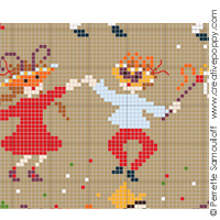 Happy childhood collection - Carnival - cross stitch pattern - by Perrette Samouiloff (zoom 1)