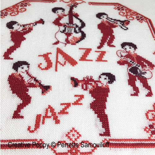 Jazz Band cross stitch pattern by Perrette Samouiloff, zoom 1