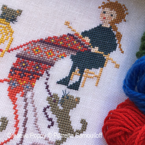 Joys of Knitting cross stitch pattern by Perrette Samouiloff, zoom 1