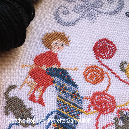 Joys of Knitting cross stitch pattern by Perrette Samouiloff