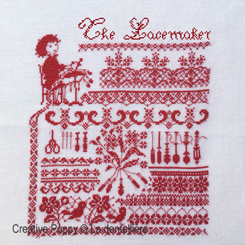 The Lacemaker cross stitch pattern by Perrette Samouiloff