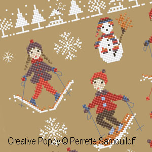 Ice skating and skiing cross stitch patterns