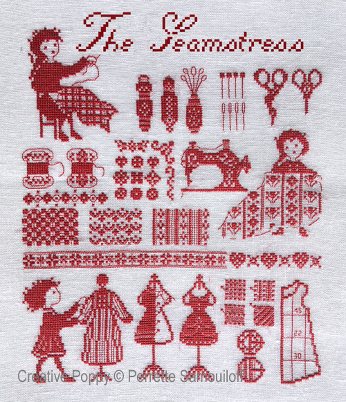 The Seamstress cross stitch pattern by Perrette Samouiloff
