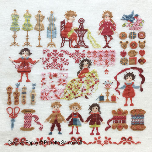 The Sewing Workshop cross stitch pattern by Perrette Samouiloff