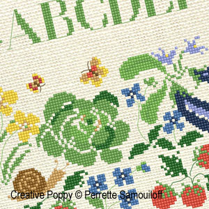 Perrette Samouiloff - Spring vegetable patch (cross stitch chart)