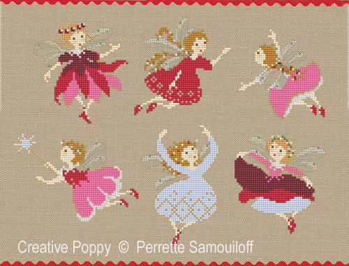 Christmas Fairies cross stitch pattern by Perrette Samouiloff