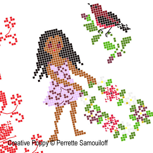 Perrette Samouiloff - Tropical paradise zoom 3 (cross stitch chart)