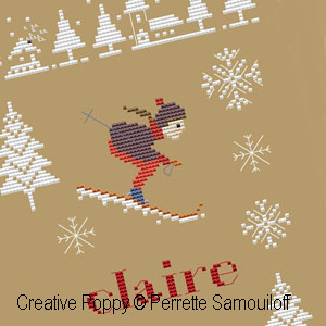 Perrette Samouiloff - My first Ski Holiday zoom 3 (cross stitch chart)