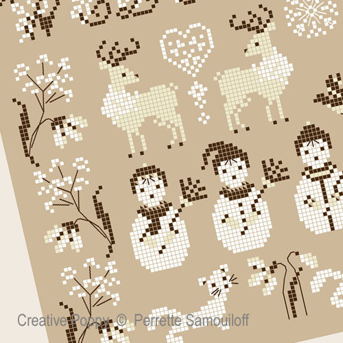Winter Welcome - cross stitch pattern - by Perrette Samouiloff (zoom 4)