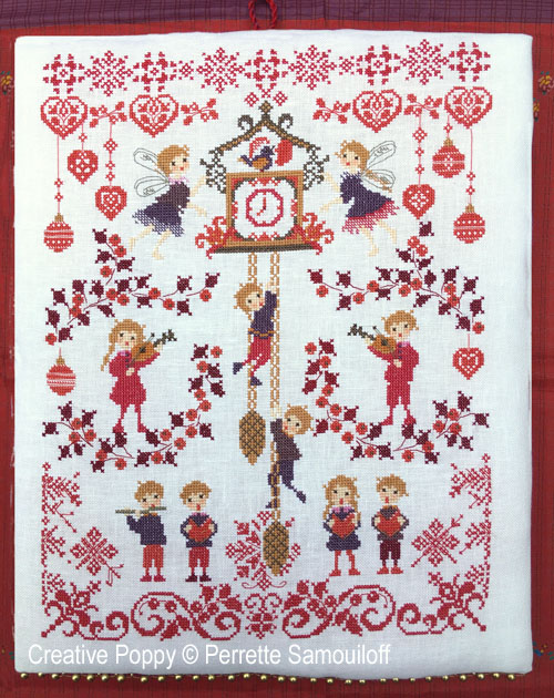 Christmas Cuckoo clock cross stitch pattern by Perrette Samouiloff