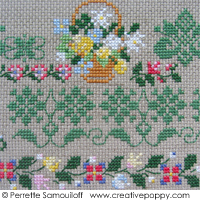 Thousand-flowers Borders - cross stitch pattern - by Perrette Samouiloff (zoom 2)