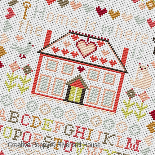 Riverdrift House - Home is where the Heart is (cross stitch chart)