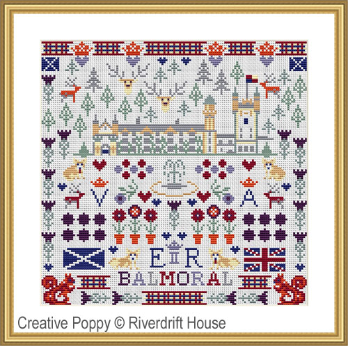 <b>Balmoral Castle - Scotland</b><br>cross stitch pattern<br>by <b>Riverdrift House</b>