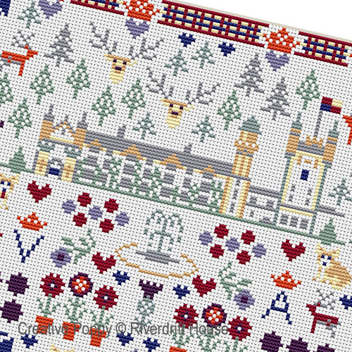Riverdrift House - Balmoral Castle - Scotland zoom 1 (cross stitch chart)