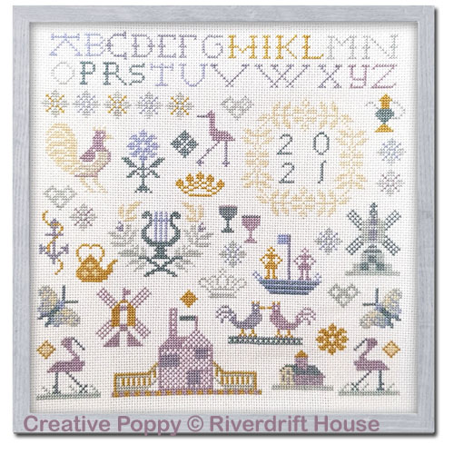 <b>Little Dutch Sampler</b><br>cross stitch pattern<br>by <b>Riverdrift House</b>
