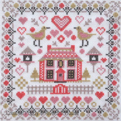 Riverdrift House - Mini House & Birds (cross stitch chart)