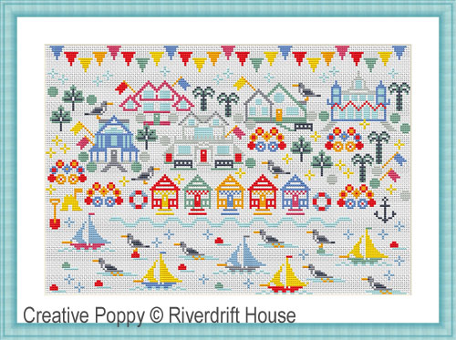 <b>Regatta</b><br>cross stitch pattern<br>by <b>Riverdrift House</b>