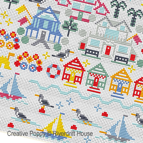 Riverdrift House - Regatta zoom 1 (cross stitch chart)