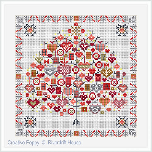 <b>Happy Christmas Tree</b><br>cross stitch pattern<br>by <b>Riverdrift House</b>
