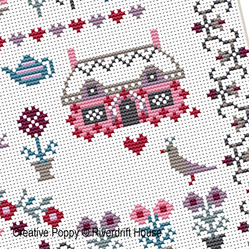 Riverdrift House - Home is where the heart is, zoom 3 (Cross stitch chart)