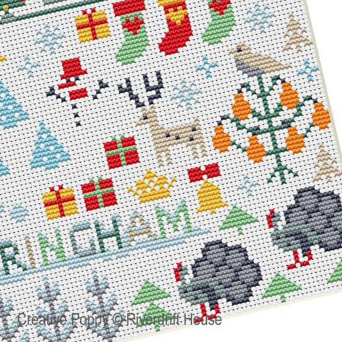 Riverdrift House - Sandringham Christmas zoom 2 (cross stitch chart)