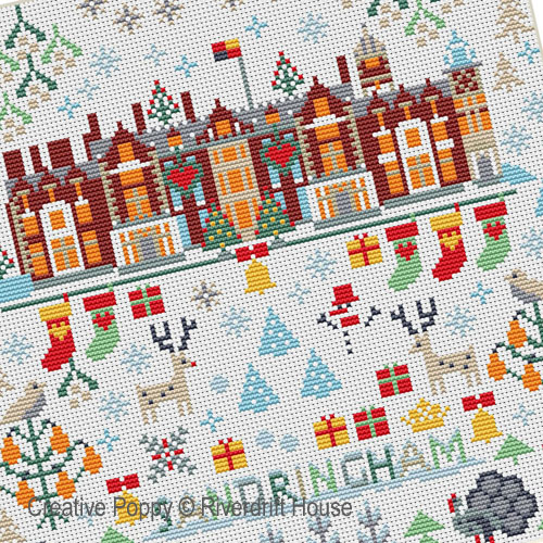 Riverdrift House - Sandringham Christmas zoom 3 (cross stitch chart)