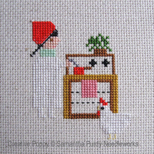 Hen in the House cross stitch pattern by Samanthapurdyneedlecraft