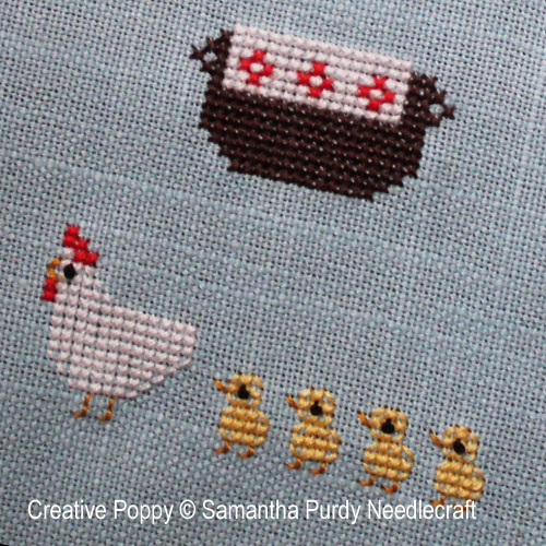 Spring Baskets cross stitch pattern by Samantha Purdy Needlecraft, zoom 1