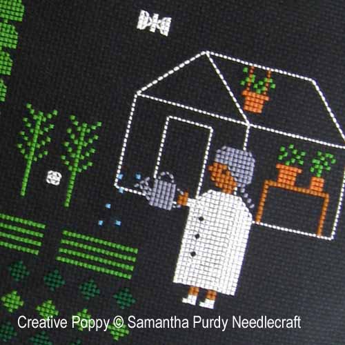 Samanthapurdyneedlecraft - Night Garden zoom 1 (cross stitch chart)