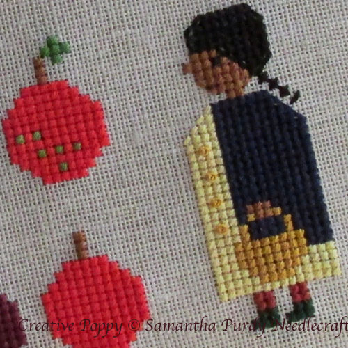 Apple season cross stitch pattern by Samantha Purdy Needlecraft, zoom 1