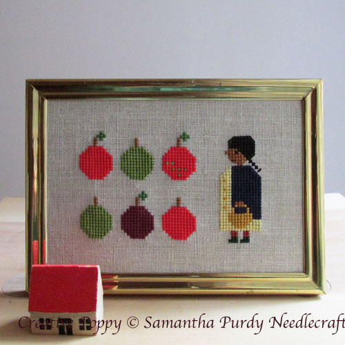 Apple season cross stitch pattern by Samantha Purdy Needlecraft